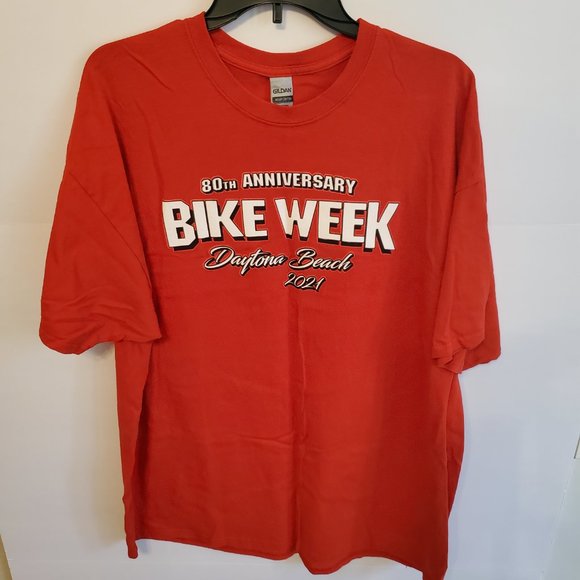 80th Anniversary Bike Week Daytona Beach 2021, short sleeve T-shirt Size 2XL - Picture 4 of 11